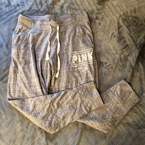 Grey Victoria Secret PINK jogger sweatpants